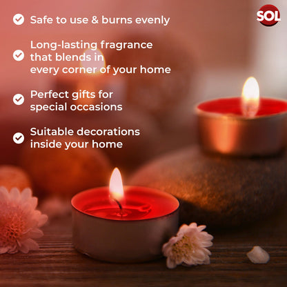 75 Pack Scented Tea Light Candles | Assorted Tealights with 5 Fragrances (Vanilla, Fresh Berries, Peach, Mountain Spring, Lavender) | 4 Hour Burn | Decorative Home & Gift Candle Set