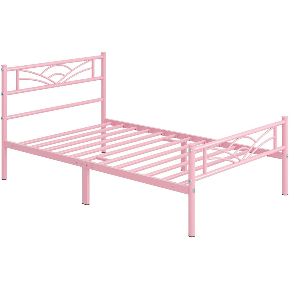 Metal Platform Bed Frame Single Double King – 363kg Heavy Duty, Anti-Slip Slats, Squeak-Free, No Box Spring Needed | 4 Colours | Free UK Delivery