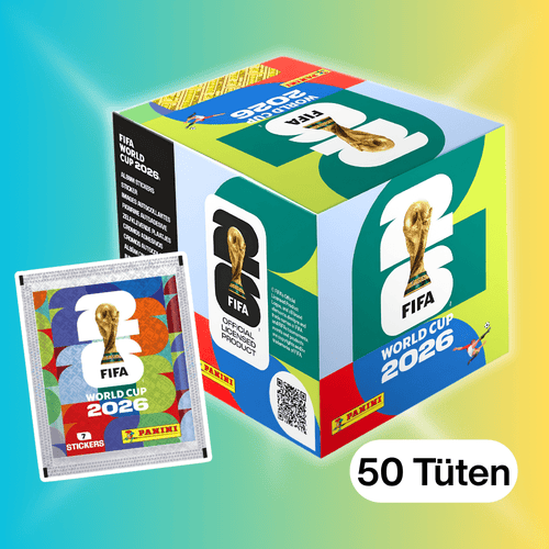Panini FIFA World Cup 2026 Sticker Display – 50 Packs with a Total of 350 Stickers
