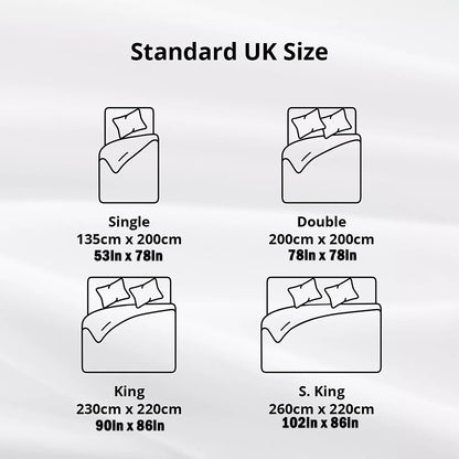 Tog 15 Bedding Grid Quilted Duvet- Ultra-Sof, Warm And Fluffy (White, All Size, Single 135x200cm/ Double 200x200cm/ King 230x220cm/ Supe King 260x220cm)