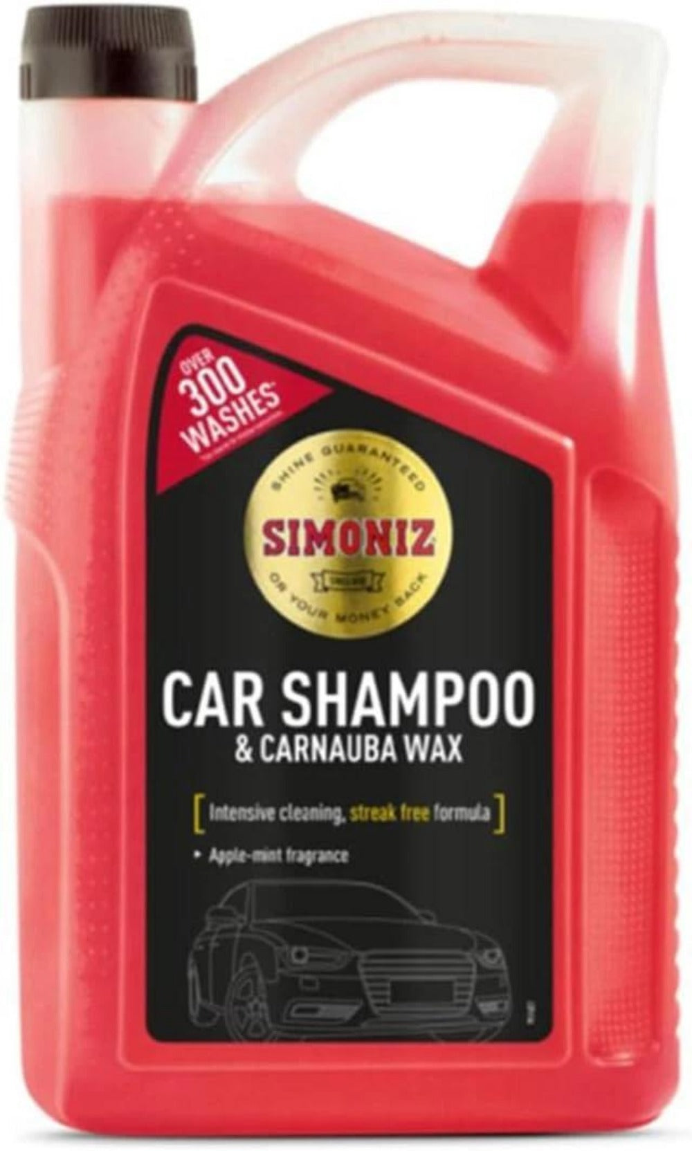 Car Shampoo and Wax 5 Litre 2-in-1 Concentrated Formula Up to 300 Washes Deep Clean Protective Shine Car Van Motorbike Caravan Detailing