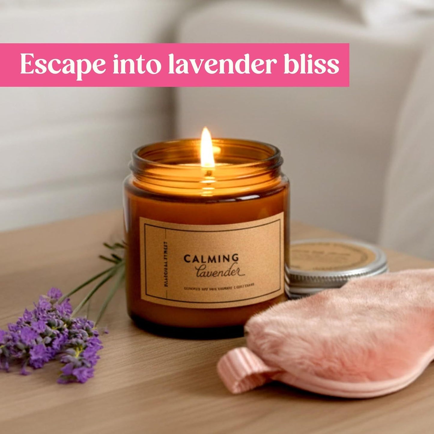 Gift Set for Her - Birthday Pamper Gifts for Women with 500ml Hot Water Bottle, Socks, Candle, Sleep Mask & Best Wishes Card, Self Care Box, Gifts for Mum, Mother's Day Gift Set