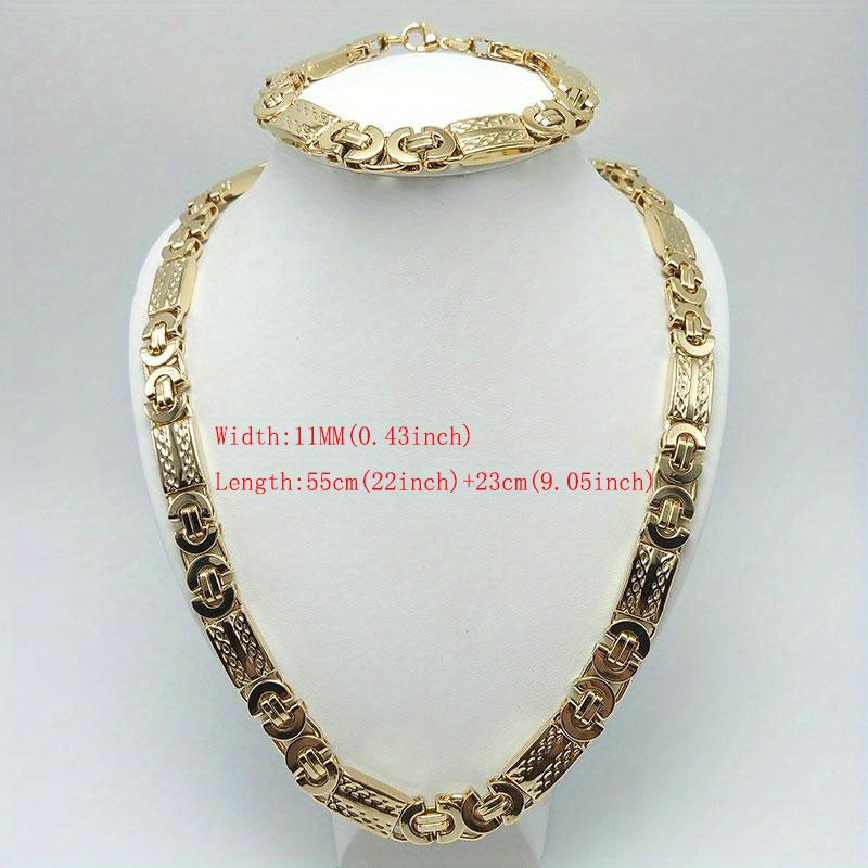 11mm Flat Stainless Steel Choker Chain – Three Finishes