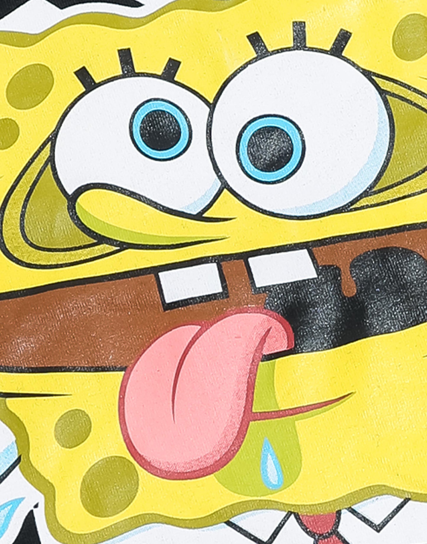 SpongeBob SquarePants Boys Black Short-Sleeved Graphic Tee | Dude! SpongeBob Placement Print T-Shirt | Kids Cartoon Apparel | Nickelodeon SpongeBob Dude Top for Children & Teens