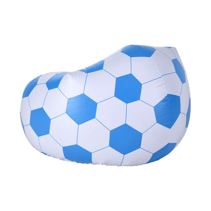 Multicoloured Spherical Outdoor Inflatable Sofa in PVC Material. Lightweight and Portable Home Sofa with Manual Air Pump. Suitable for Living Rooms, Patios, Camping, and Gardens.
