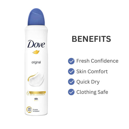 Pack of - 3 Dove Original Antiperspirant Deodorant Spray 250ml