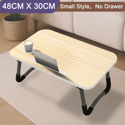 Laptop Bed Table, The Bed Desk for Work Relaxation, Laptop Tray for Bed, Foldable Legs, Tablet Holder, Laptop Stand for Bed, Cup Holder, Laptop Bed Desk for Working on Bed/Breakfast/Sofa