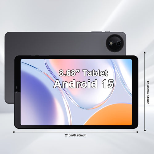 CRELANDER 8.68 Inch Android 15 Tablet with Keyboard, 128GB Storage, 16GB (6+10GB Expanded) RAM, 1TB SD Expansion (Without SD Card), 1340X800 IPS, 2.4G/5G Wireless, 2-In-1 Tablet, WIFI Tablet with Protective Case, Tablet, Pad, Tablet, Pad