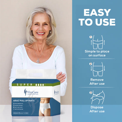 14 x Super Adult Nappies, Maximum Absorbency and Overnight Protection, Nappies for Men and Women, Absorbent Pants