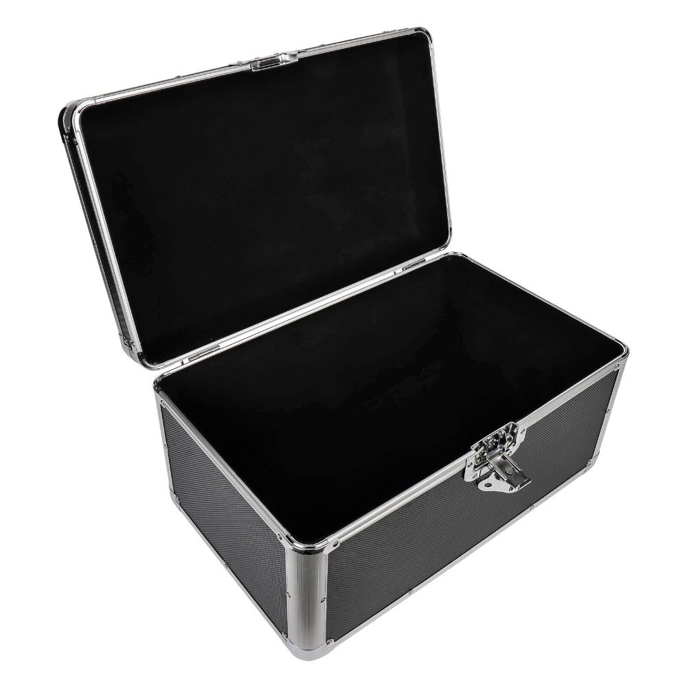 7" LP Vinyl Record Storage Box Case Aluminium Flight Case Lockable DJ Portable Carry Case Holds 200pcs Vinyl Record Albums