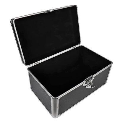 7" LP Vinyl Record Storage Box Case Aluminium Flight Case Lockable DJ Portable Carry Case Holds 200pcs Vinyl Record Albums