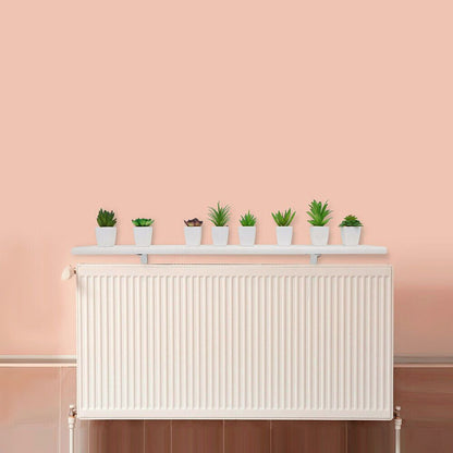 90cm White Radiator Shelves, Including Easy Fit Brackets Shelf sizes