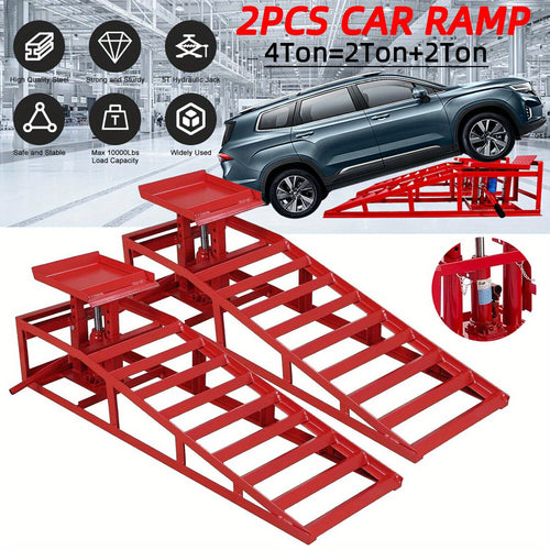 4Ton 2pcs Car Ramps Heavy Duty Garage Vehicle Ramps Ramp