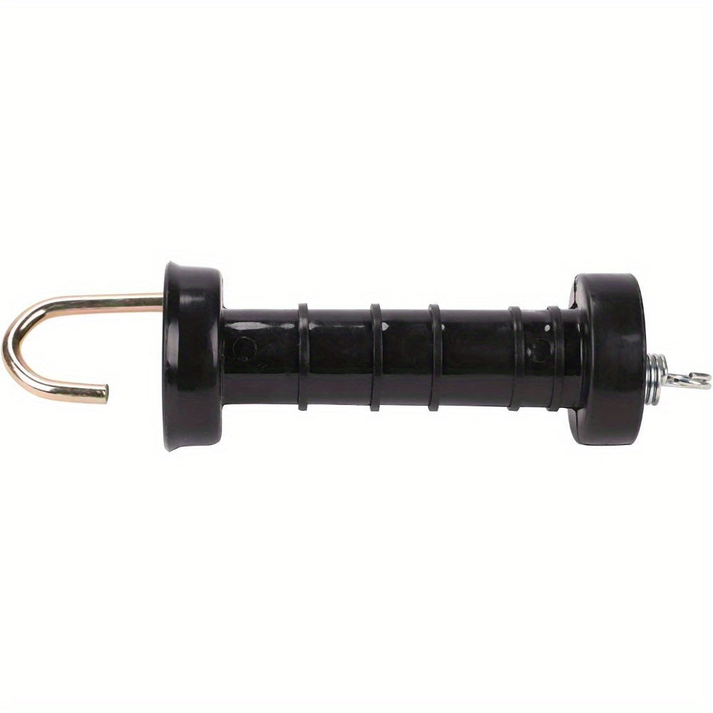 10 Pack Electric Fence Handles Insulated Spring Tension Gate Handle for Fencing Black