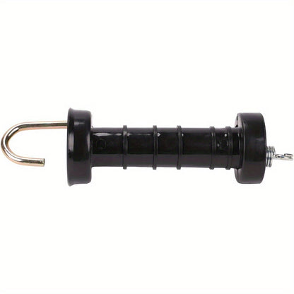 10 Pack Electric Fence Handles Insulated Spring Tension Gate Handle for Fencing Black