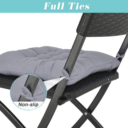 4pcs Solid Coloured Chair Cushions - Machine Washable and Durable, with A Knitted Design for Comfort and Support, Suitable for Garden, Dining and Office Chairs 40*40*5 Cm, Multi-colour Choice
