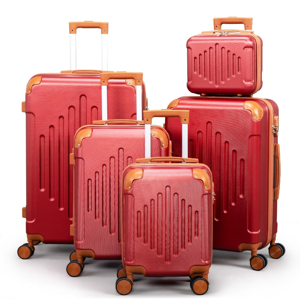Hard Shell Luggage Set 3 4 5 Piece ABS Suitcase Set with 360° Spinner Wheels Expandable Lightweight Hardside 12 16 20 24 28 Inch 7 Colour Combinations UK