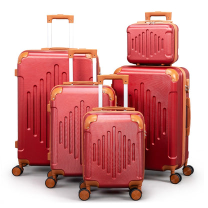 Hard Shell Luggage Set 3 4 5 Piece ABS Suitcase Set with 360° Spinner Wheels Expandable Lightweight Hardside 12 16 20 24 28 Inch 7 Colour Combinations UK