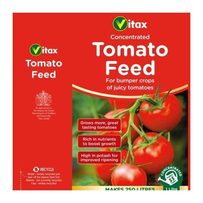 Vitax Liquid Tomato Feed 1L – Concentrated Plant Food for Tomato Plants | Liquid Fertilizer for Garden & Container Gardening