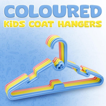 Kids Coat Hangers 40 Pack Multi Coloured Stackable Plastic Children's Clothes Hangers Space Saving Wardrobe Organiser 28cm – Baby, Toddler & Child Closet Storage