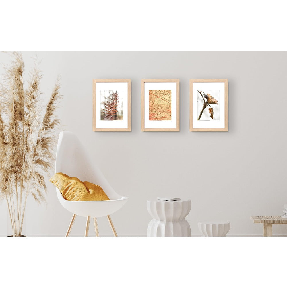 Set of 3 Wooden A3 Picture Frames with Mount, Freestanding & Wall Mountable, Ideal for Posters, Certificates, Photos