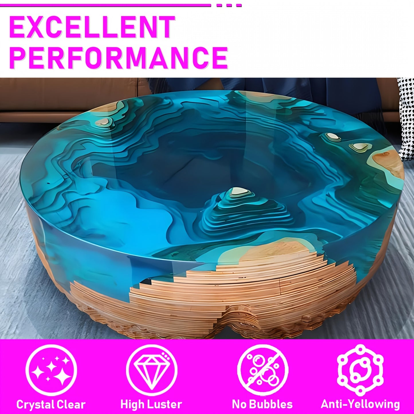 1000Ml (36Oz) Epoxy Resin Complete Kit with All Additions - Includes Molds, Measuring Cups, Glitter, Dried Flowers, And More. Crystal Clear Art-Grade Resin, Ideal for Coating, Casting, Jewelry, Tabletops, Bar Tops, Perfect for Enthusiasts