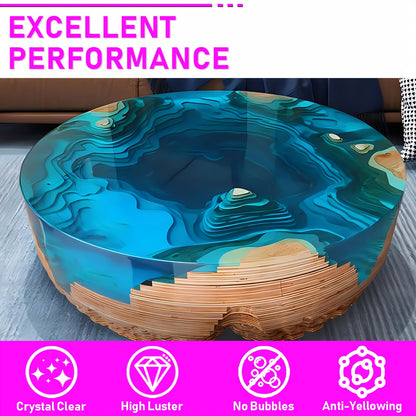 1000Ml (36Oz) Epoxy Resin Complete Kit with All Additions - Includes Molds, Measuring Cups, Glitter, Dried Flowers, And More. Crystal Clear Art-Grade Resin, Ideal for Coating, Casting, Jewelry, Tabletops, Bar Tops, Perfect for Enthusiasts