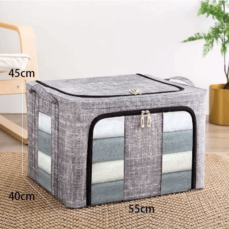 3 Pack 70 L Three-Ply Fabric Foldable Storage Bags, & Largefor, Shoes, Blankets, Bedding and Duvet