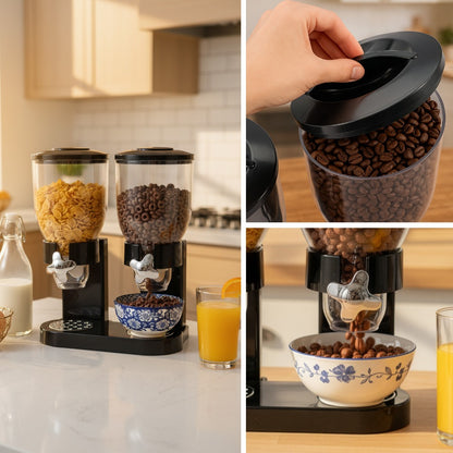 Food Cereal Dispenser, Dry Goods Storage Dispenser, Quick Kitchen Dispenser, Suitable for Corn Chips, Candy, Nuts, Beans, And Other Kitchen Cereals.