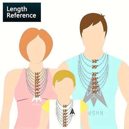 10pcs 316 Stainless Steel Necklaces, Made of Non-Fading Jewelry Material, Suitable for Matching Additions, 2.5Mm in Thickness And 60Cm in Length