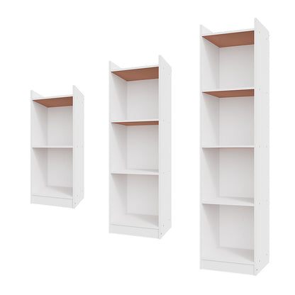 2/3/4 Layers Tall Storage Unit Small Bookcase Wooden Storage Cabinets Book Shelf, Modern White Wooden Bookcase – Tall & Skinny Bookshelf Cube Shelves Storage Unit for Living Room, Bedroom, Hallway, Office, Entrance