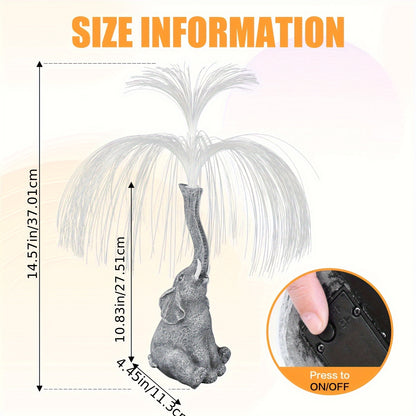 1 Solar Powered Creative Elephant Statue Fountain Light - Perfect for Garden, Lawn, Balcony, Porch, And Pond Decoration, A Unique Gift for Outdoor Lighting