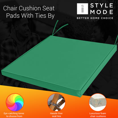 Chair Cushions with Ties for Indoor & Outdoor Use – Comfortable Seat Pads for Dining Chairs, Garden, Patio, Balcony & Café Furniture – Durable Polyester Fabric, Soft Support & Easy Care Design