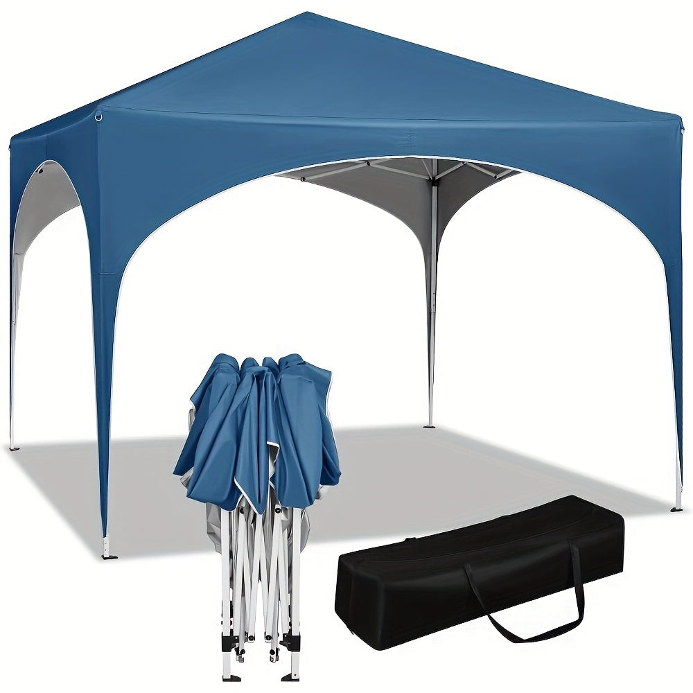 1pc Pop-Up Outdoor Canopy, Foldable Gazebo, Party Tent, Garden, Patio, Camping Gazebo, Metal Frame, Durable and Sturdy, Comes with Ropes and Anti-Slip Pegs, 210D Silvery-Coated Oxford Fabric Canopy, Quick Installation, Patio Cover, Garden Gazebo, Portable