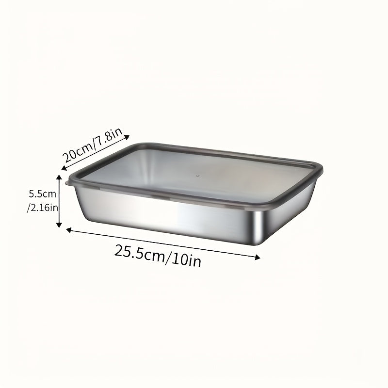 Stainless Steel Food Storage Containers 6pcs Set - Airtight Lunch Boxes, Microwave Safe, Stackable Kitchen Organization Containers for Fridge/Freezer