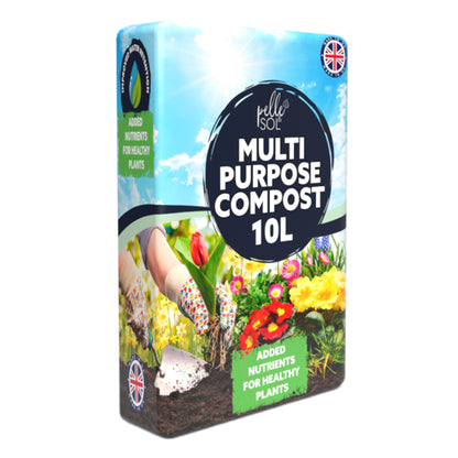 Pelle & Sol 10/20/40/50/60Ltr Multi Purpose Compost - Compost for Outdoor Plants & Soil for Plants Indoors - Potting Soil for Pots Plants Outdoor - All Purpose Nutrient Rich Fertiliser, Houseplant Potting Mix