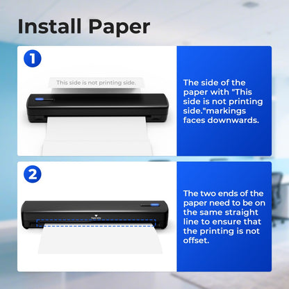 A4 Thermal Paper Refill 100 & 200 Sheets – 8.5x11" No-Ink Printing Paper Compatible with D810B Portable Thermal Printers for Office, Travel & Home
