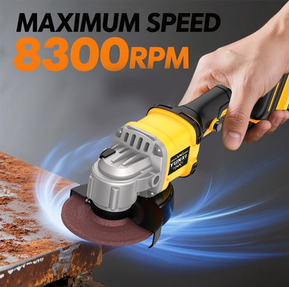 The Grinder Is Equipped with One/Two Lithium-Ion Batteries, Optional Additions Sold Separately, A Fast Charger, And A Cordless Polisher, Complete with A Full Set of Additions, Suitable For, Outdoor, And Gift Use for Men