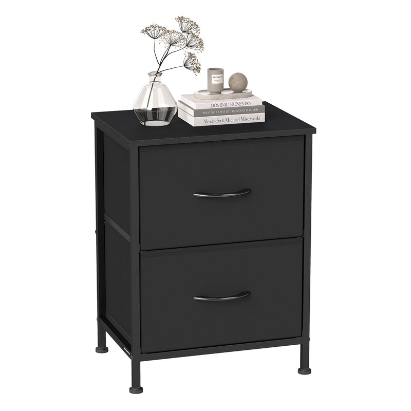 Nightstand with 2 Non-Woven Fabric Drawers, Chest of Drawers for Bedroom, Closet