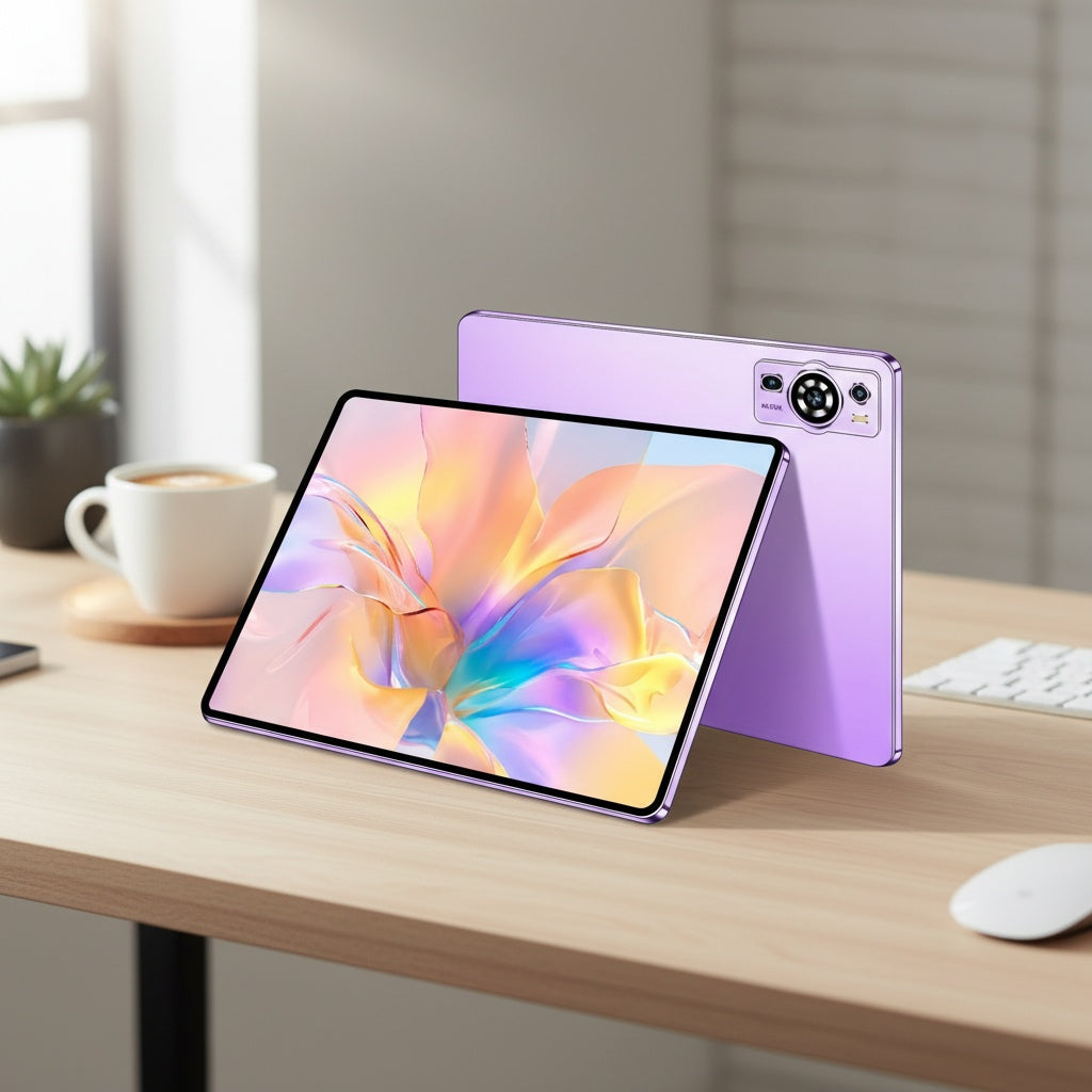 UXD A5 Android 15 Tablet 10.1 Inch IPS Screen, 12GB RAM+256GB ROM (Expandable to 1TB), Supports Wifi, HD Screen, Octa-Core Processor, 6000Mah Battery, Comes with a Full Set of Additions Including Keyboard, Mouse, Stylus, Protective Case, Etc.