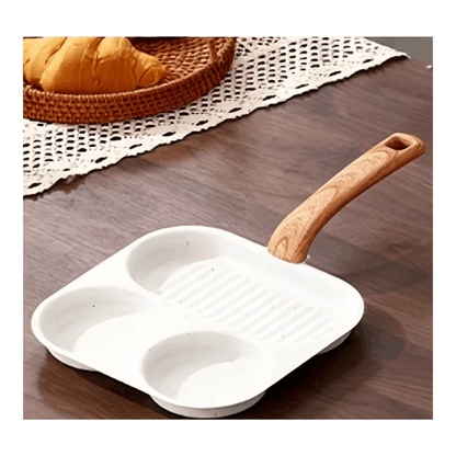4-in-1 Cast Iron Egg Cooker, Non-Stick Single Handle Frying Pan, Dishwasher Safe, Compatible with Electric Coil Stoves, Versatile Kitchen Gadget for Pancakes, Eggs, and More