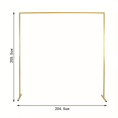 Rectangle Wedding Arch Stand 2x2M Iron Rectangle Backdrop Stand Metal Garden Arch Arbour Climbing Plants Roses for Wedding Ceremony Party Decoration