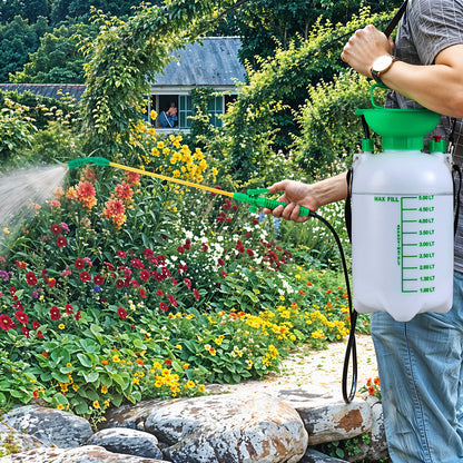 5L/ 8L Green High Pressure Watering Can Manual Shoulder-type Garden Sprayer Pressure Sprayer for Outdoor Plant Pots Lawn Watering