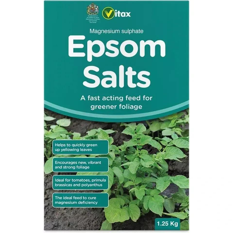 Vitax Epsom Salts 1.25kg – Magnesium Sulphate for Garden Use | Soil Additive for Plants, Shrubs & Vegetables