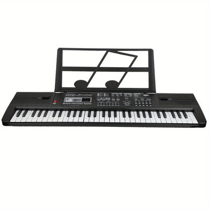 61-Key Digital Piano Keyboard with Microphone, Portable Music Piano Keyboard Electronic Keyboard Multifunctional Key Piano Musical Instrument Keyboard for Piano Music Teaching Birthday Gifts Beginner (With LCD Display)