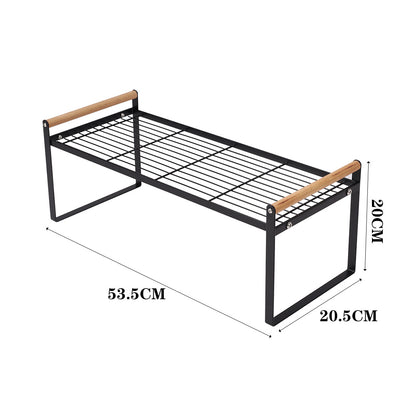 Kitchen Counter Shelf Metal Wire Stackable Cupboard Spice Rack Space Saving Countertop Orgainzer and Storage Rack Shelves for Kitchen Pantry Bathroom