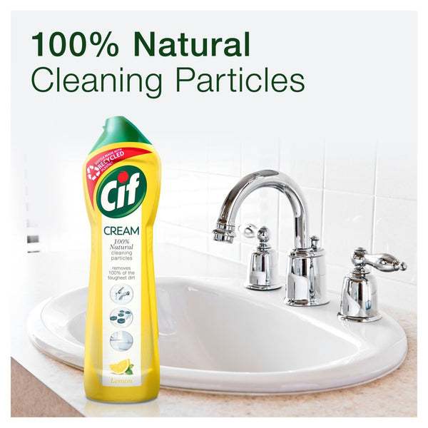 Cif Lemon Cream Cleaner multipurpose surface cleaner with | Multi-Pack Bundle 6 x 500ml