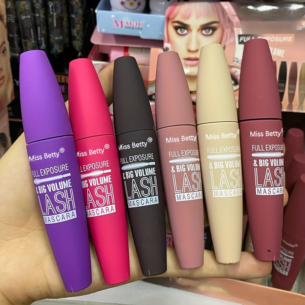 6 Packs Random Color Full Exposure And Big Volume Lash Mascara, Waterproof Long-Lasting Mascara Black Volume And Length Natural, Exquisitely Full, Lengthening Thickening Softer Fuller Lashes Amplify Smudge-Proof Eyelash Mascara