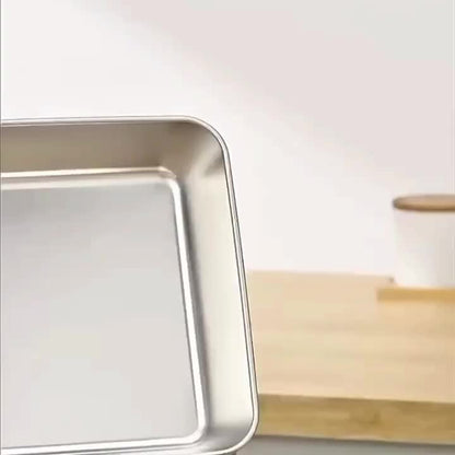 3/5/6 pcs Stainless Steel Food Storage Containers, Stackable with Sealed Lids, Flip Top, Square Shape, for Salad, Fruit, Food Storage, Kitchen Organization, Refrigerator Freshness, Freezer Safe, Multi-purpose Meal Prep