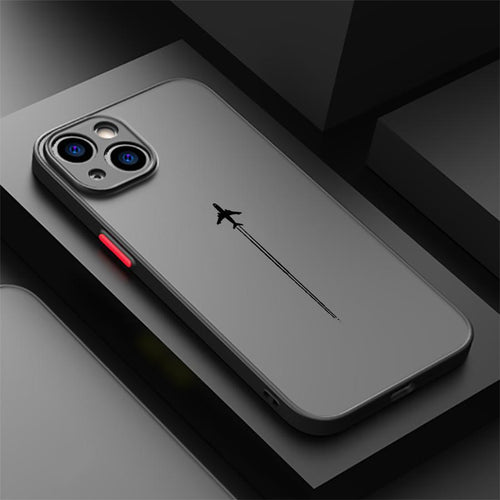 A Premium Phone Cover for Apple Devices, Showcasing an Airplane Motif, Compatible with Models for 11 Through 17, Offering Soft Protection, Device Shielding, Trendy Aesthetics, And Made from Durable Materials in a Slim Design.